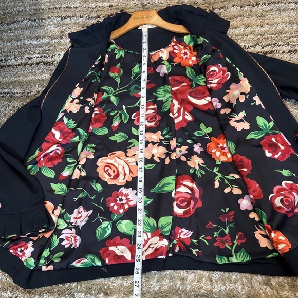 Soft Surroundings Large Philomena Jacket Ruffle Neck Black - Picture 12 of 14